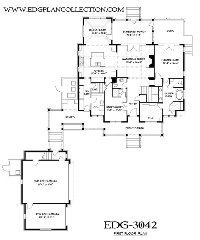 Creole country house spacious 3 bedrooms PDF file architectural plans porch 