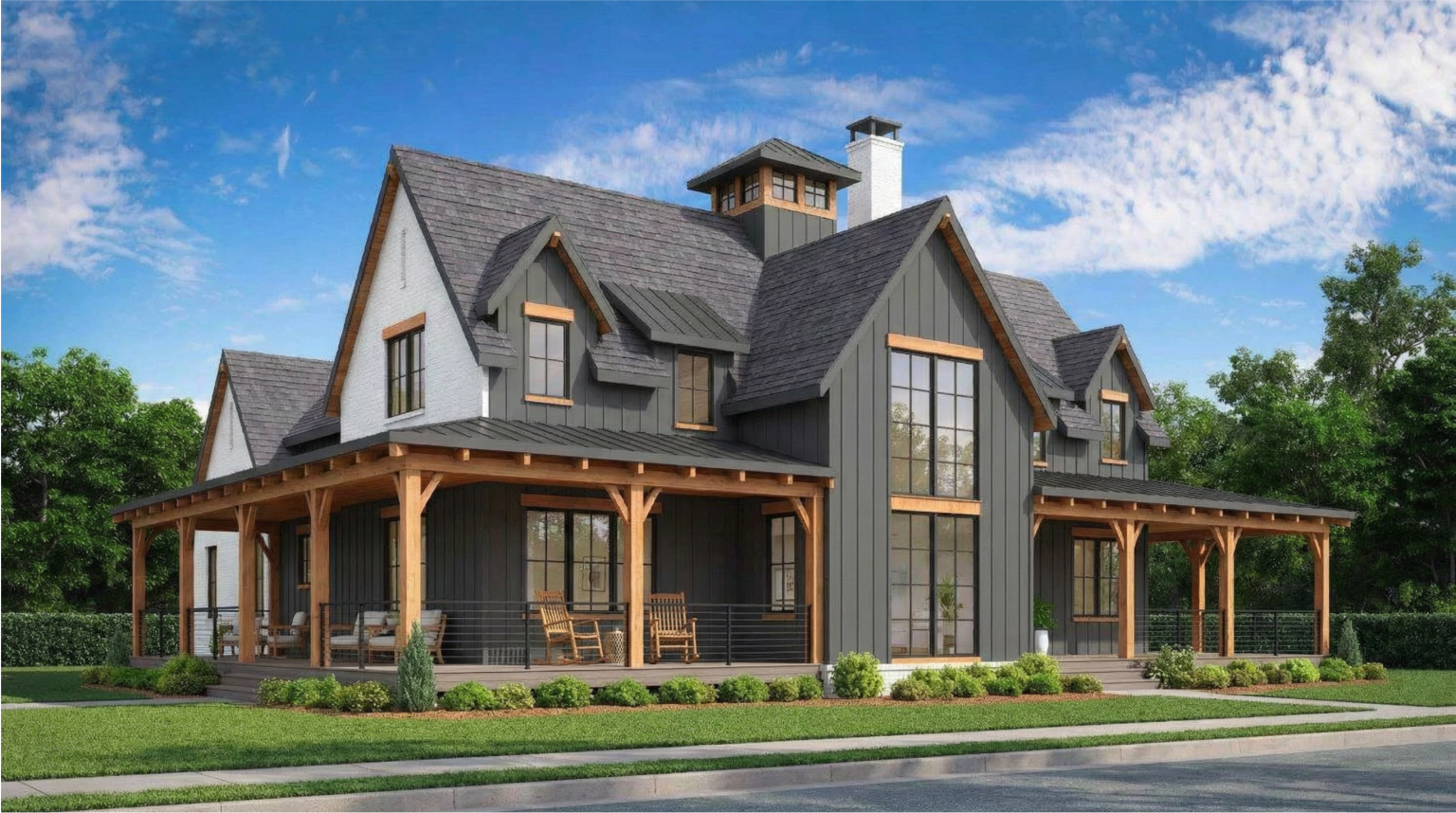 Modern Farmhouse Plans With Wraparound Porches - Elite Design Group